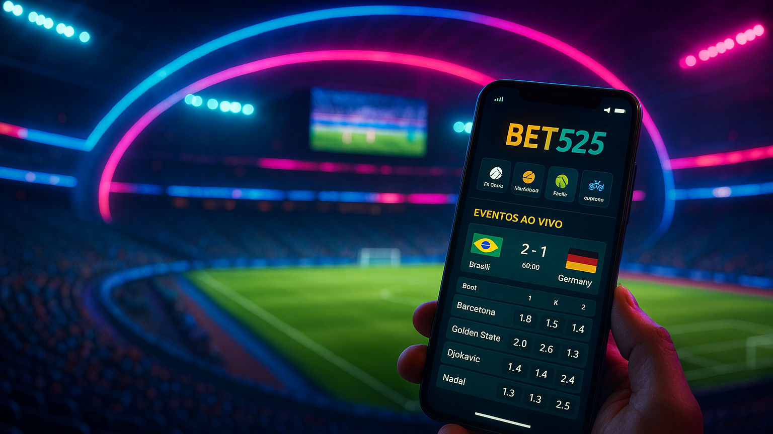Apostas esportivas no cassino online BET525